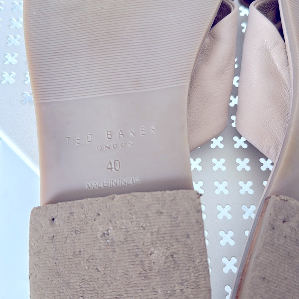 Ted Baker Blush Knotted Slides Sandals Size 9.5 Summer Beach Flats Slip On 40 EU - Picture 5 of 6